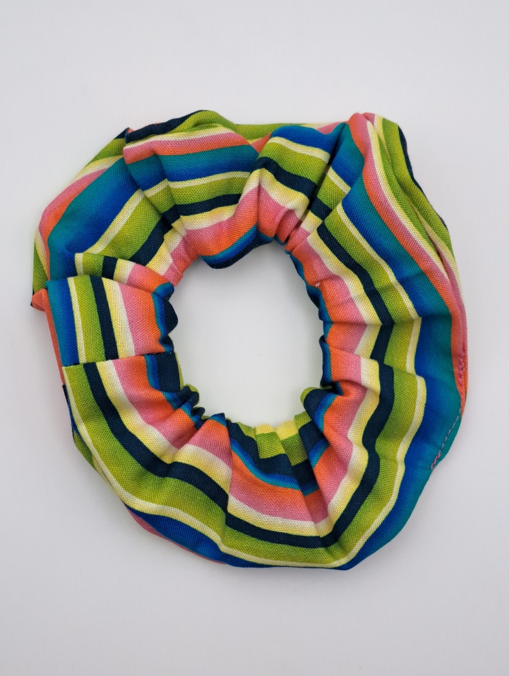 Striped Multicolor Scrunchie - Vibrant Hair Tie Kids And Women Elastic Accessory